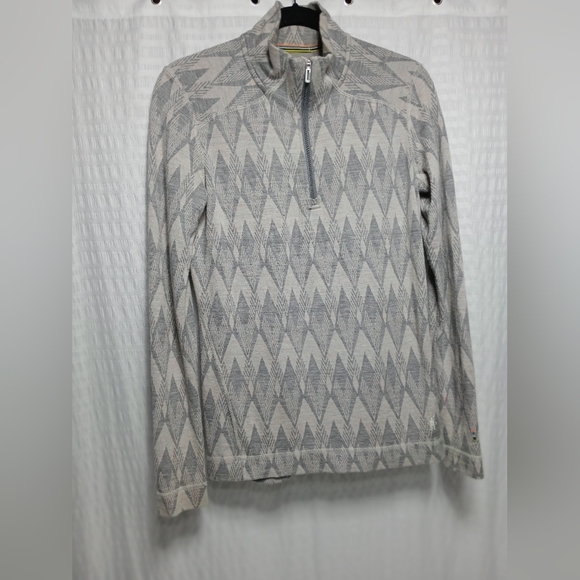 Smartwool Ladies  Classic  Thermal 1/4 Zip Pull Over Sweater. Size L - Picture 2 of 11